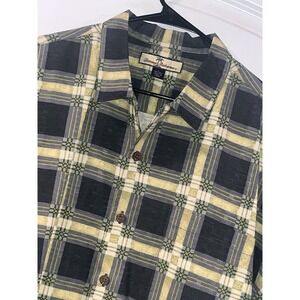 TOMMY BAHAMA Men's Large 100% Silk Short Sleeve Shirt Fast Shipping! LG‎
